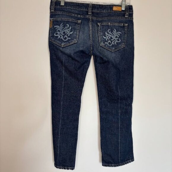 PAIGE Laurel Canyon Cropped Waist Size 28 Stretch Denim 5 Pocket Capri EUC - Picture 10 of 10